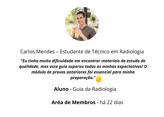 Carlos Mendes – Estudante de Técnico em Radiologia